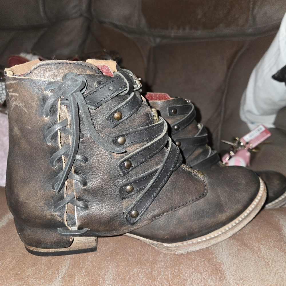 Freebird Red Bottom Limerick Booties
